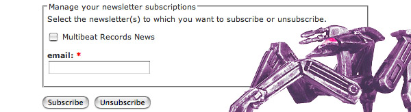  Join the Multibeat Records Newsletter! 